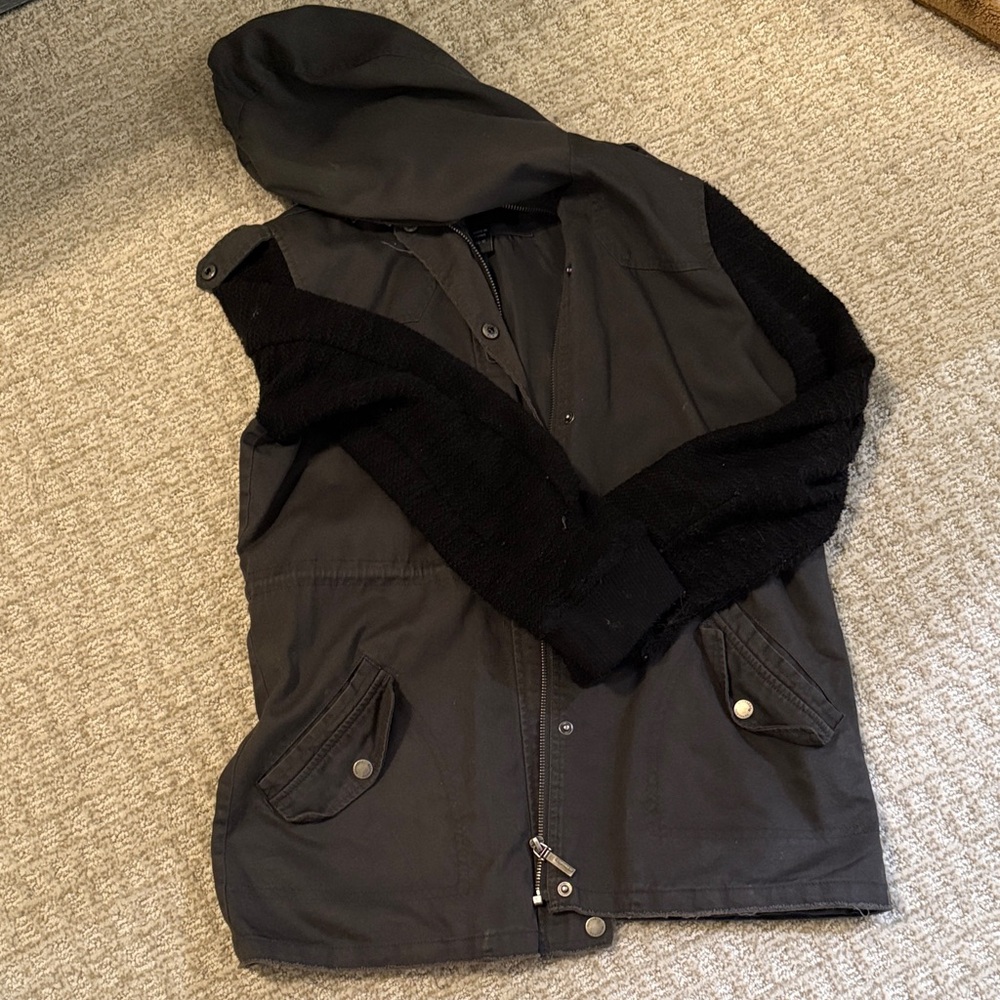 Bernardo Black Hooded Jacket